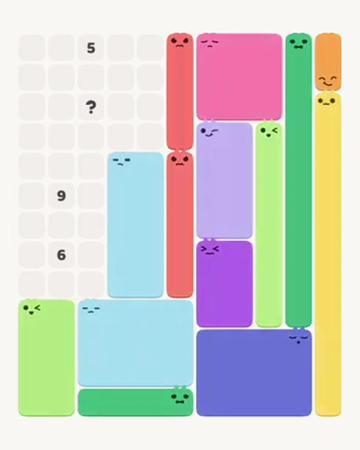 MeowBlock Level 90 after step 14, placing the 10-cell rectangular block at the middle center
