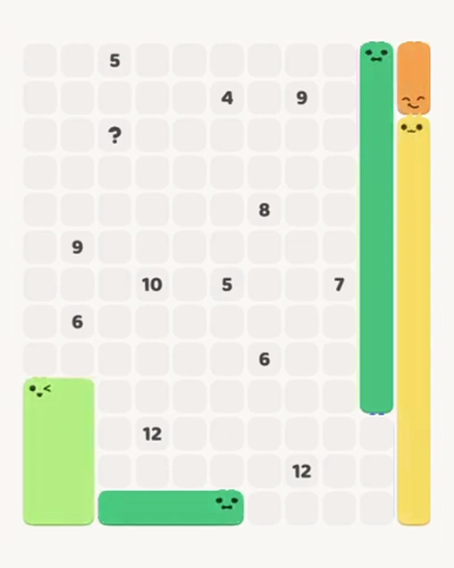 MeowBlock Level 90 after step 5, placing the 10-cell vertical block at the middle-right area