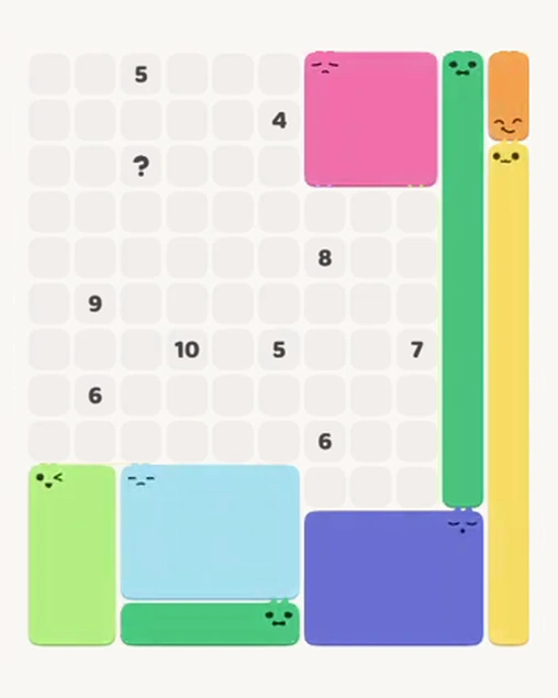 MeowBlock Level 90 after step 8, placing the 9-cell square block at the upper-right area