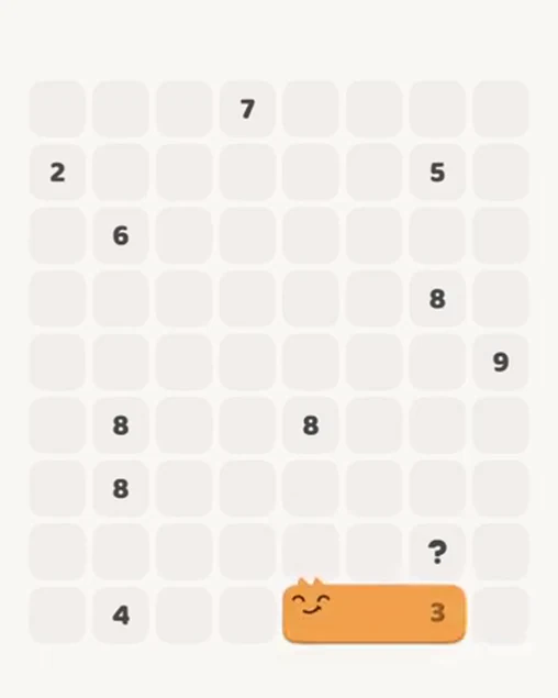 MeowBlock Level 91 after step 1, placing the 3-cell horizontal block at the lower-right area