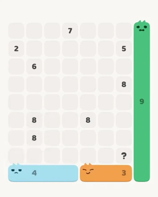 MeowBlock Level 91 after step 3, placing the 4-cell horizontal block at the lower-left area