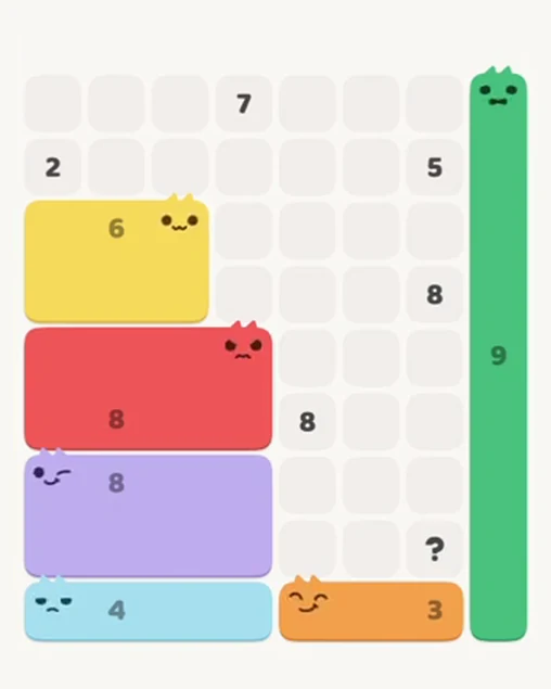 MeowBlock Level 91 after step 6, placing the 6-cell rectangular block at the middle-left area