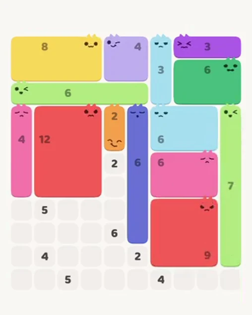 MeowBlock Level 92 after step 14, placing the 9-cell square block at the lower-right area