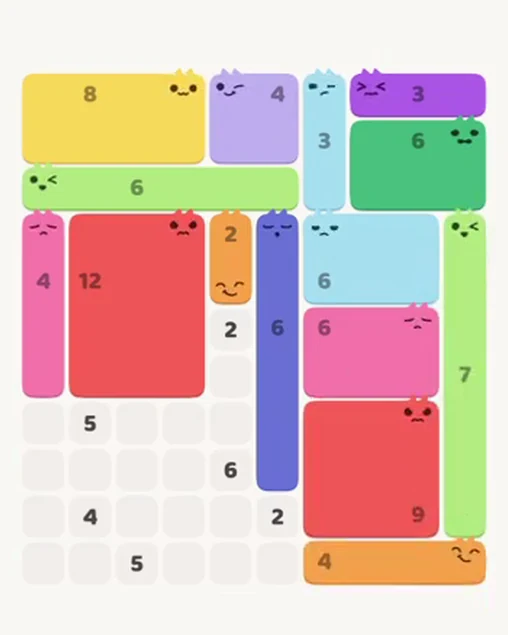 MeowBlock Level 92 after step 15, placing the 4-cell horizontal block at the lower-right area