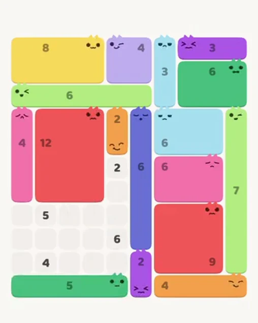 MeowBlock Level 92 after step 17, placing the 5-cell horizontal block at the lower-left area
