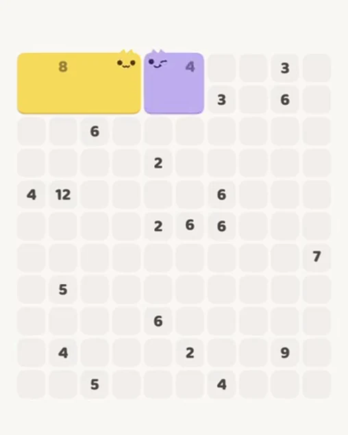 MeowBlock Level 92 after step 2, placing the 4-cell square block at the upper center