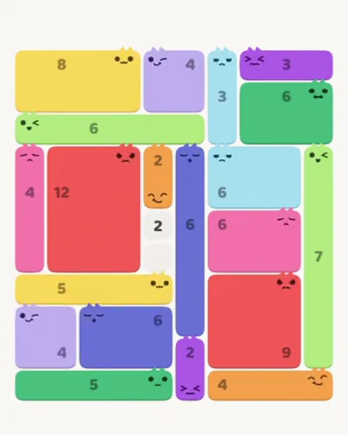 MeowBlock Level 92 after step 20, placing the 5-cell horizontal block at the lower-left area