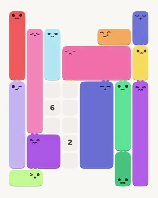 MeowBlock Level 93 after step 14, placing the 10-cell rectangular block at the lower-right area