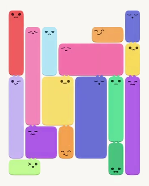 MeowBlock Level 93 after step 16, placing the 2-cell vertical block at the lower center