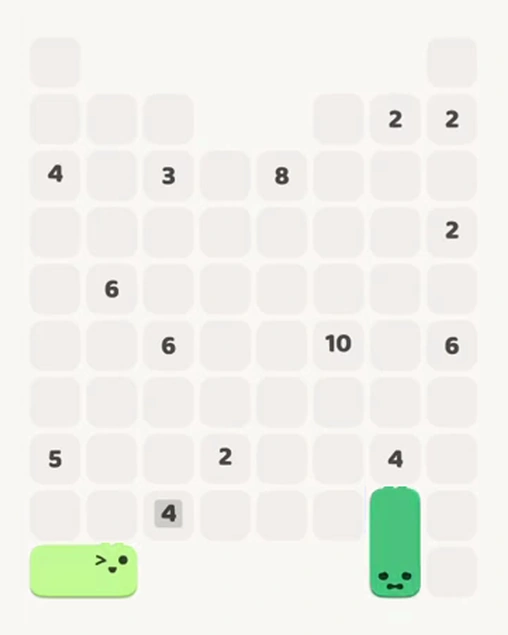 MeowBlock Level 93 after step 2, placing the 2-cell vertical block at the lower-right area