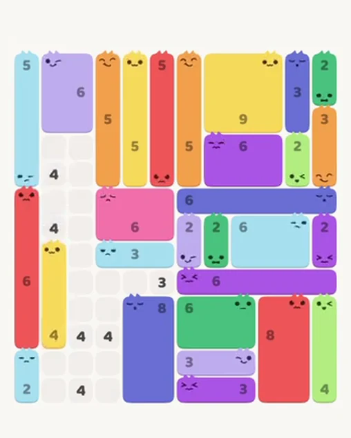 MeowBlock Level 95 after step 29, placing the 4-cell vertical block at the lower-left area